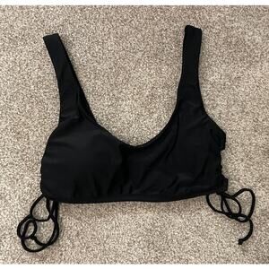Hollister Swim Black Scoop Lace Up Side Tie Bikini Top, L
